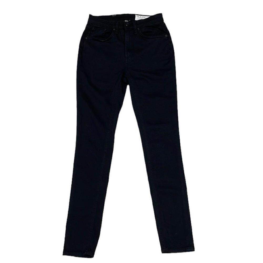 Rag & Bone Jeans High Rise Ankle Skinny Black Size 24
